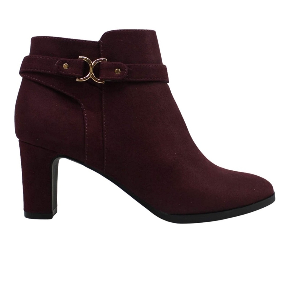 Charter Club Womens Pixxy Faux Suede Booties Dress Boots, Wine, Size 10 M
